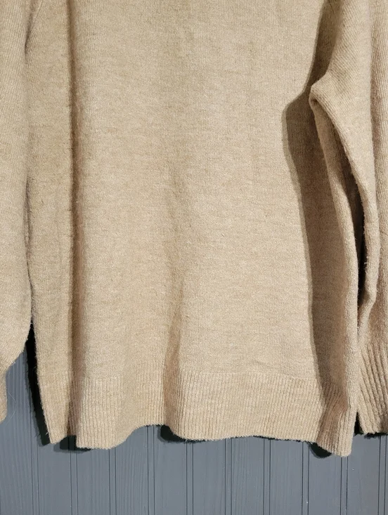 Banana Republic Turtleneck Knit Sweater Pullover Tan Brown Women's Large - Picture 4 of 7